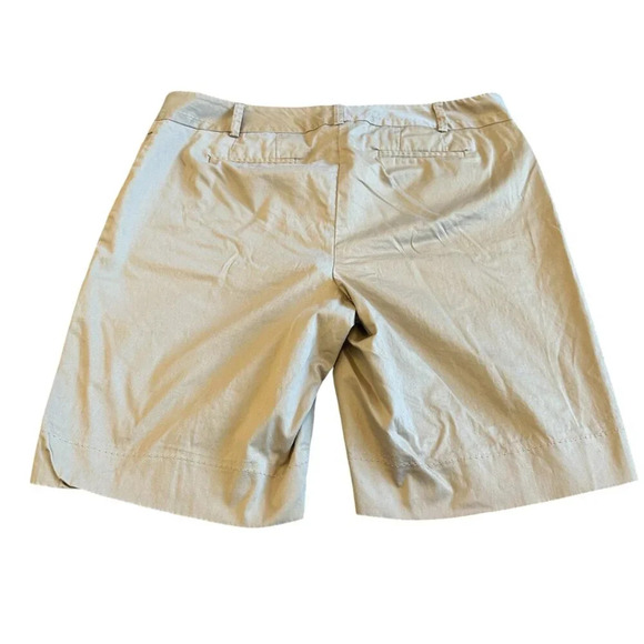 Lane Bryant Khaki Bermuda Shorts Flat Front Casual Cotton Size 16 Women's - Picture 6 of 9